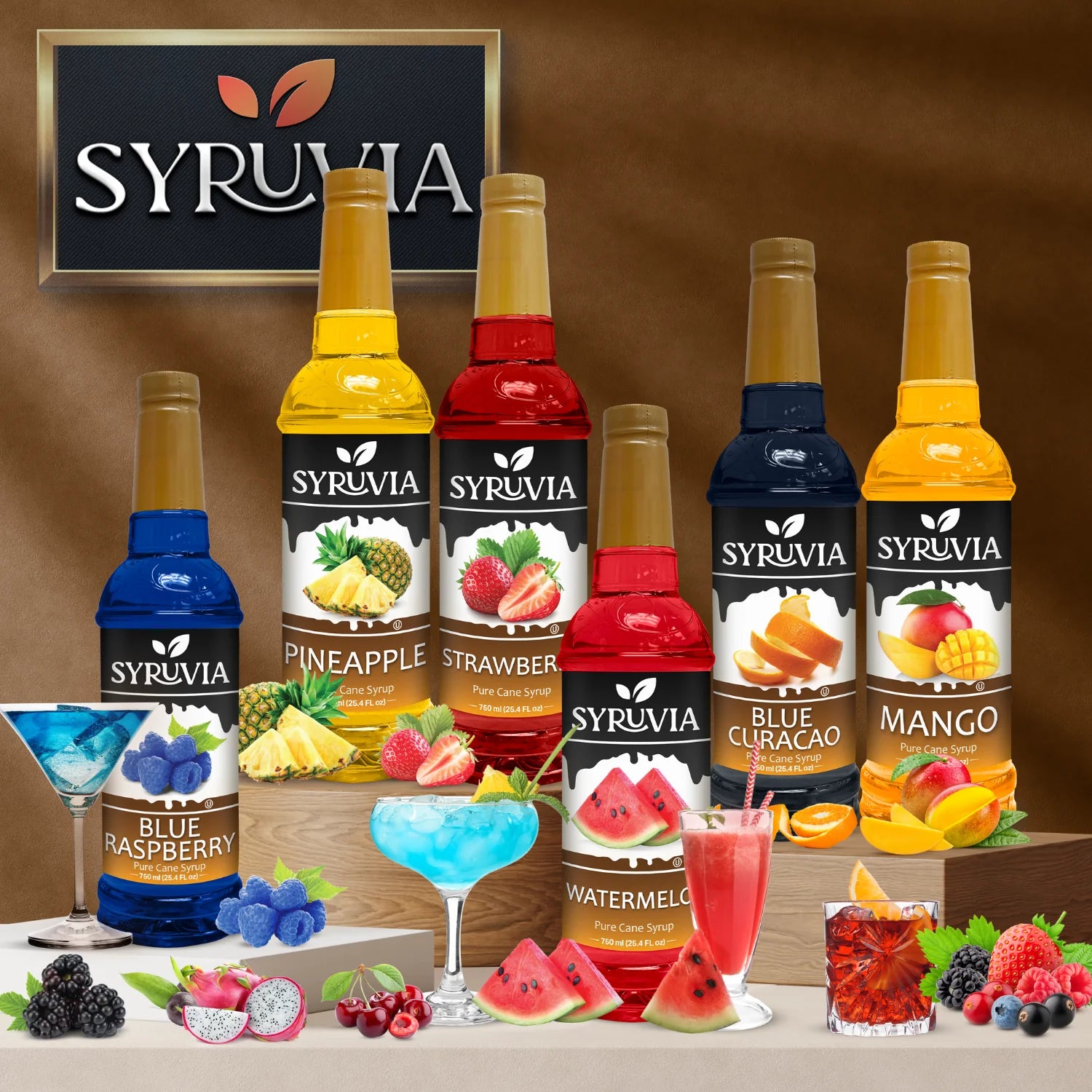 Syruvia Blue Raspberry Syrup for Drinks, Desserts & More – Only $7.99