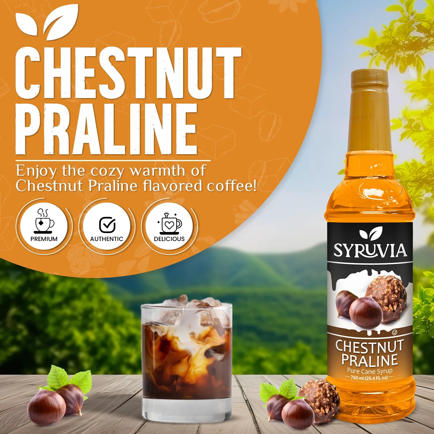 chestnut praline syrup for coffee