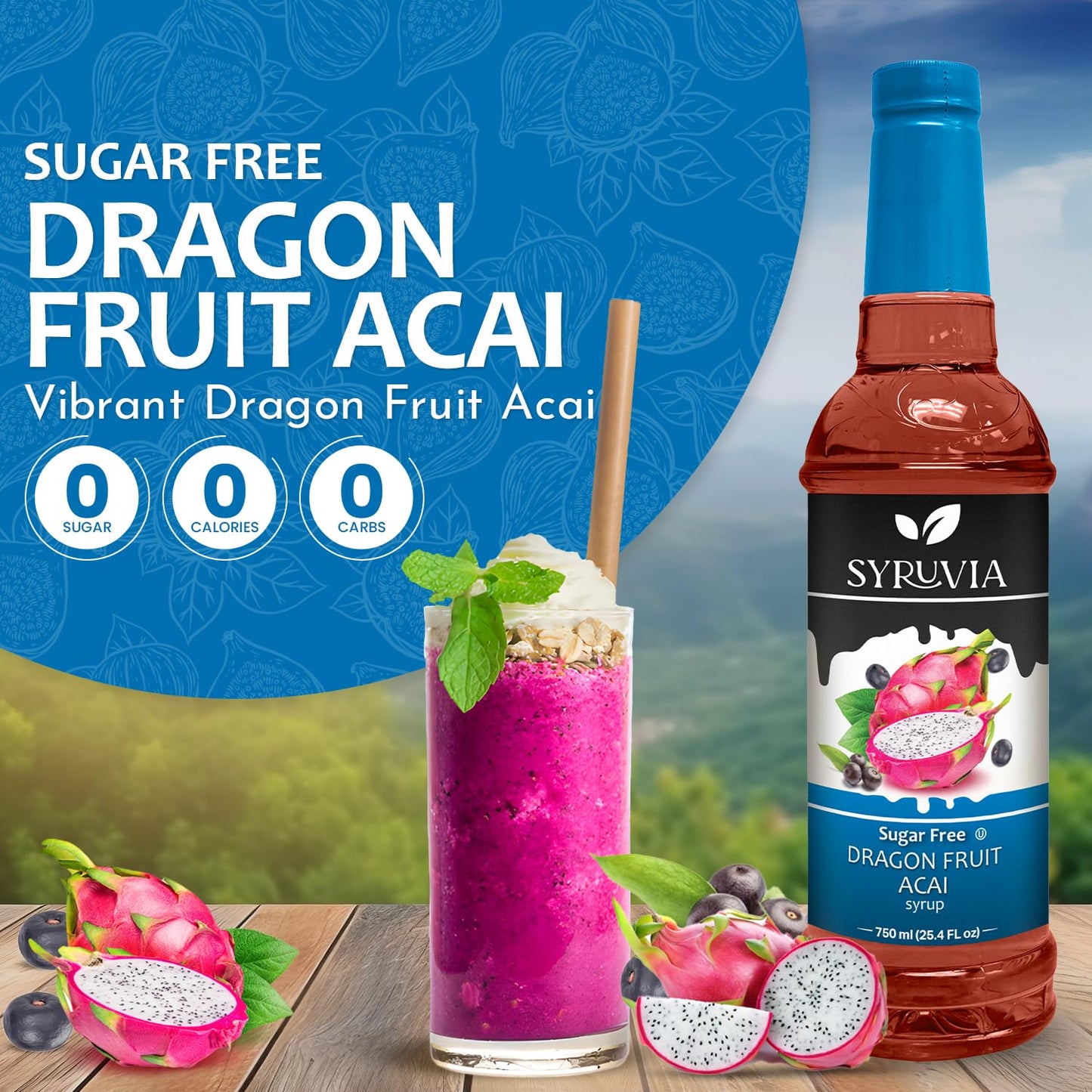 dragon fruit syrup sugar free 
