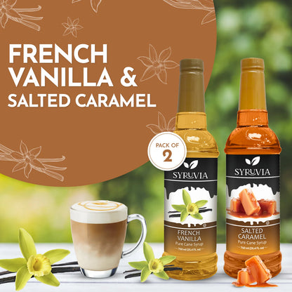 french vanilla  salted caramel syrup for coffee