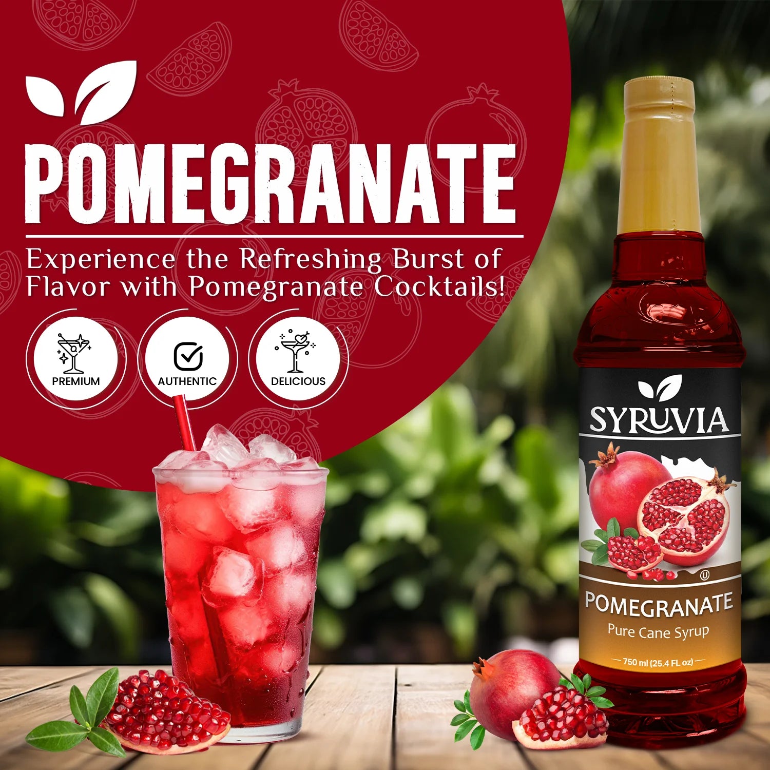 Pomegranate syrup for coffee