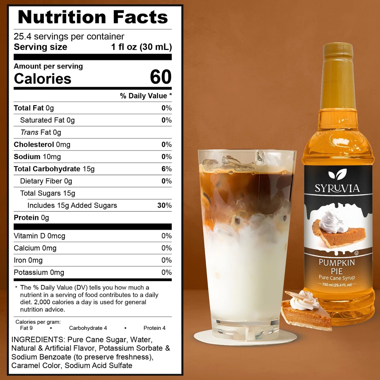 pumpkin pie syrup nutrition facts 