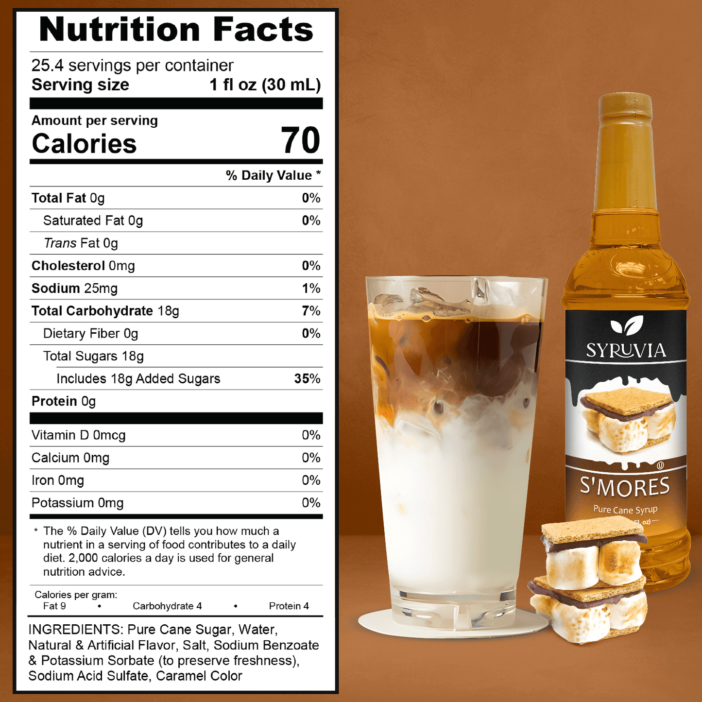 Syryvia s'mores syrup nutrition facts 