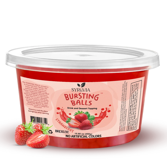 1 LB Strawberry Flavored Popping Boba