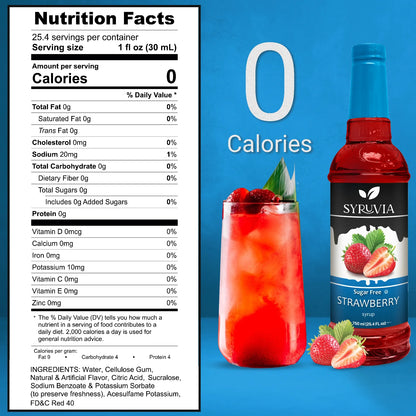 strawberry sugar free syrup nutrition fact 