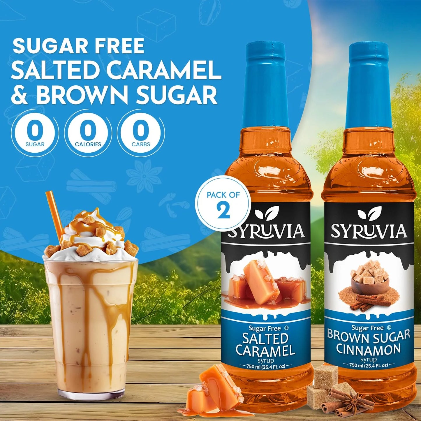 sugar free salted caramel  brown sugar syrup