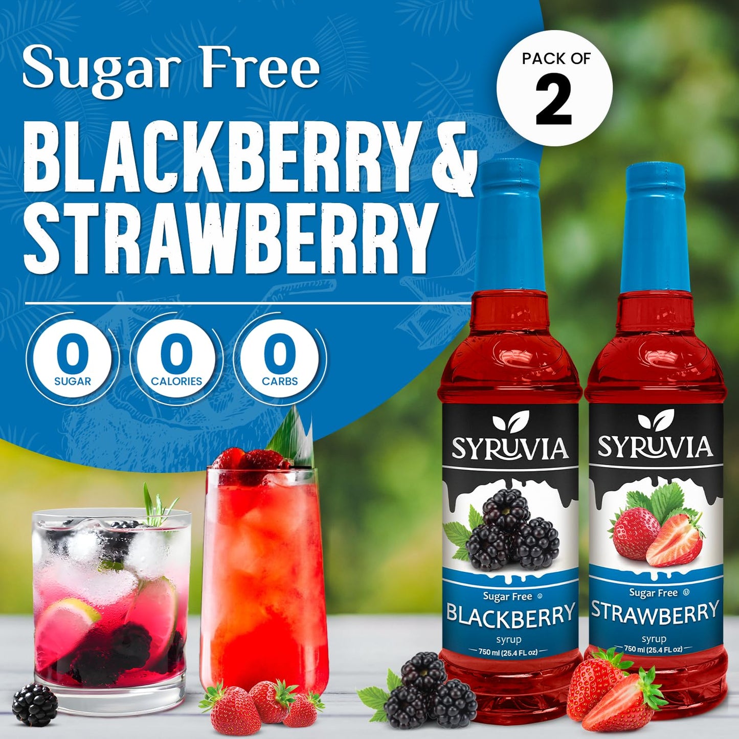 sugar free syrup strawberry blackberry 