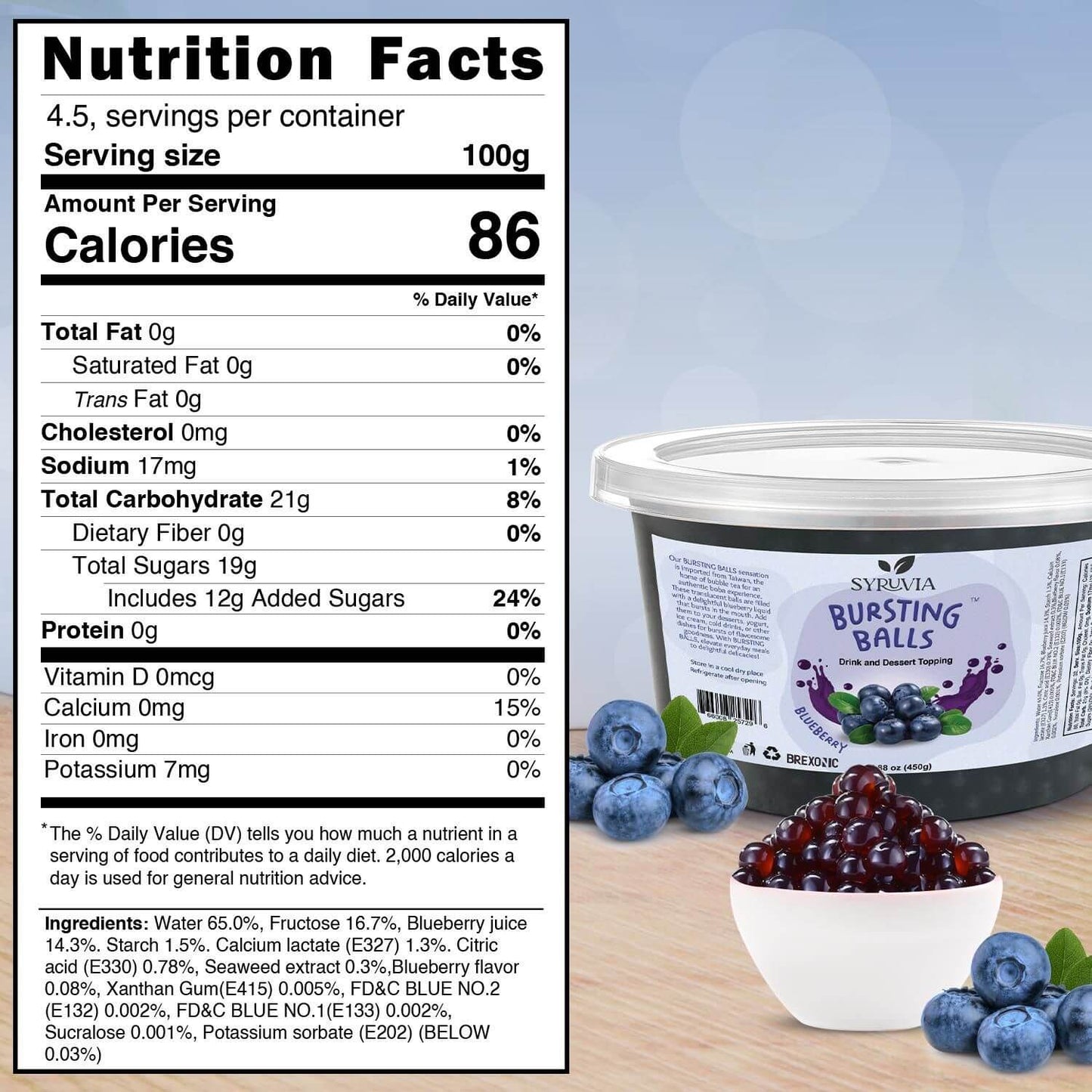 syruvia 1LB Blueberry Boba Nutrition Facts