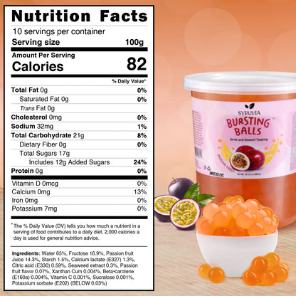 syruvia Passion Fruits Nutrition Facts