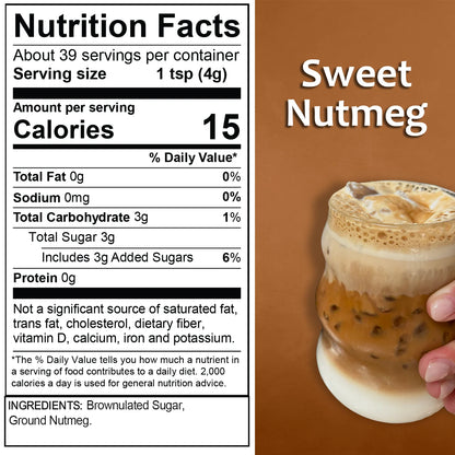 syruvia Sweet Nutmeg toppings Nutrition Facts