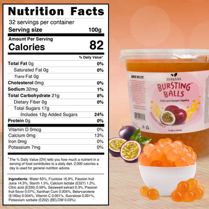 syruvia boba balls passion fruit nutrition facts