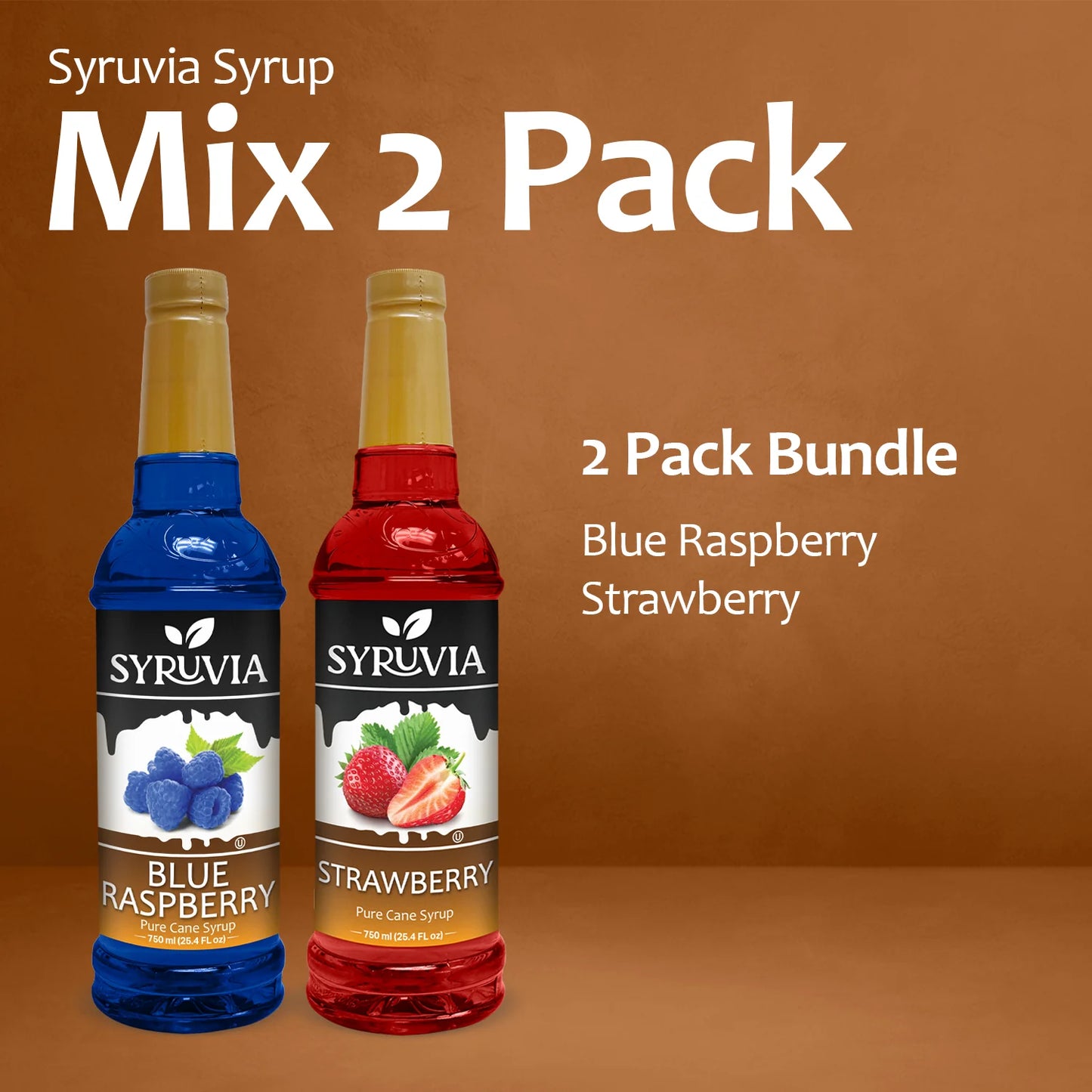 Variety Pack, Blue Raspberry, and Strawberry Syrup – Syruvia
