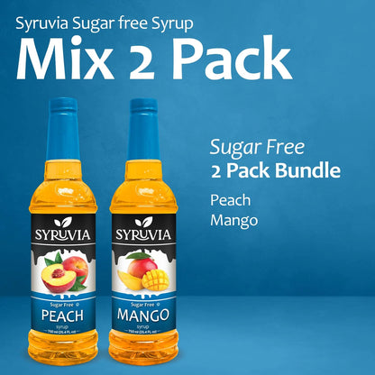 variety pack syrup sugar free mango peach  flavored