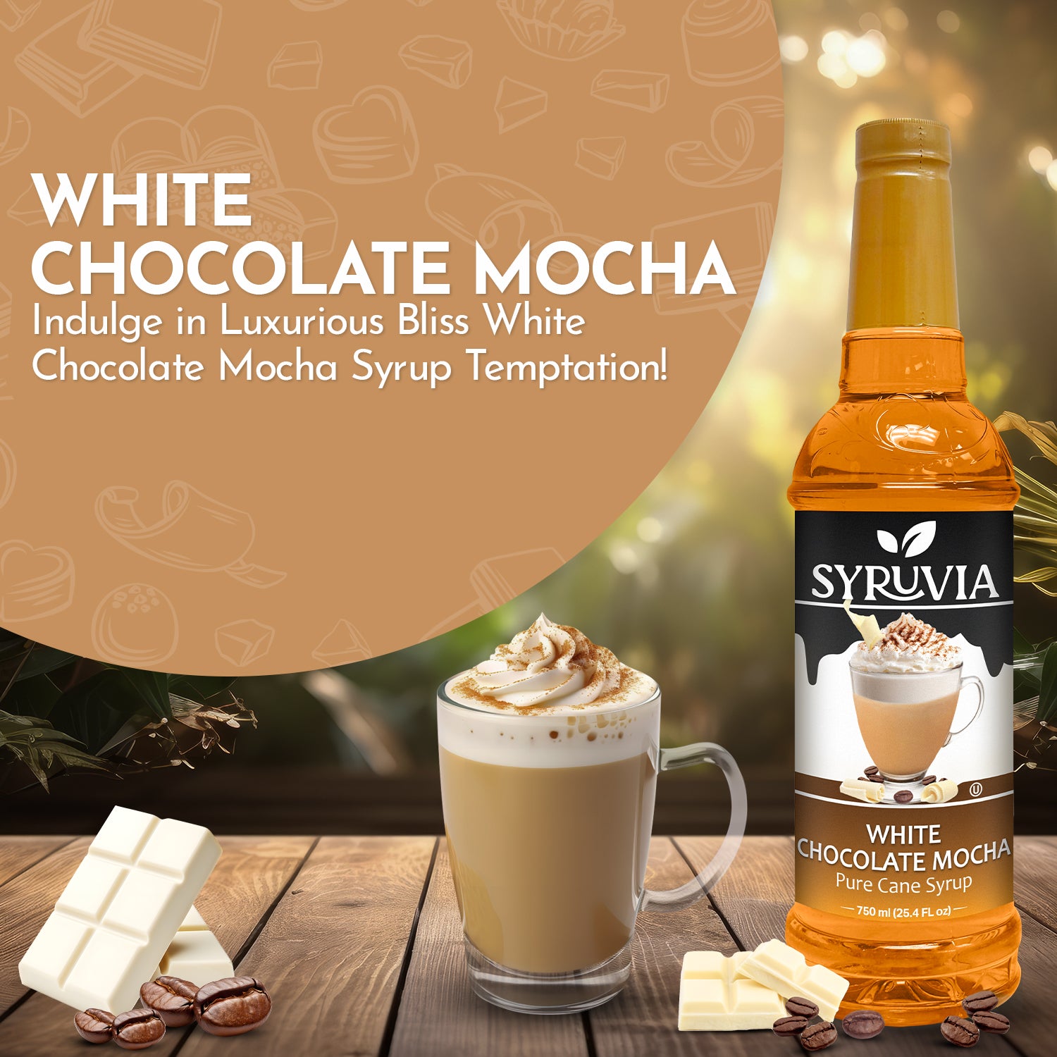 white chocolate mocha syrup for coffee
