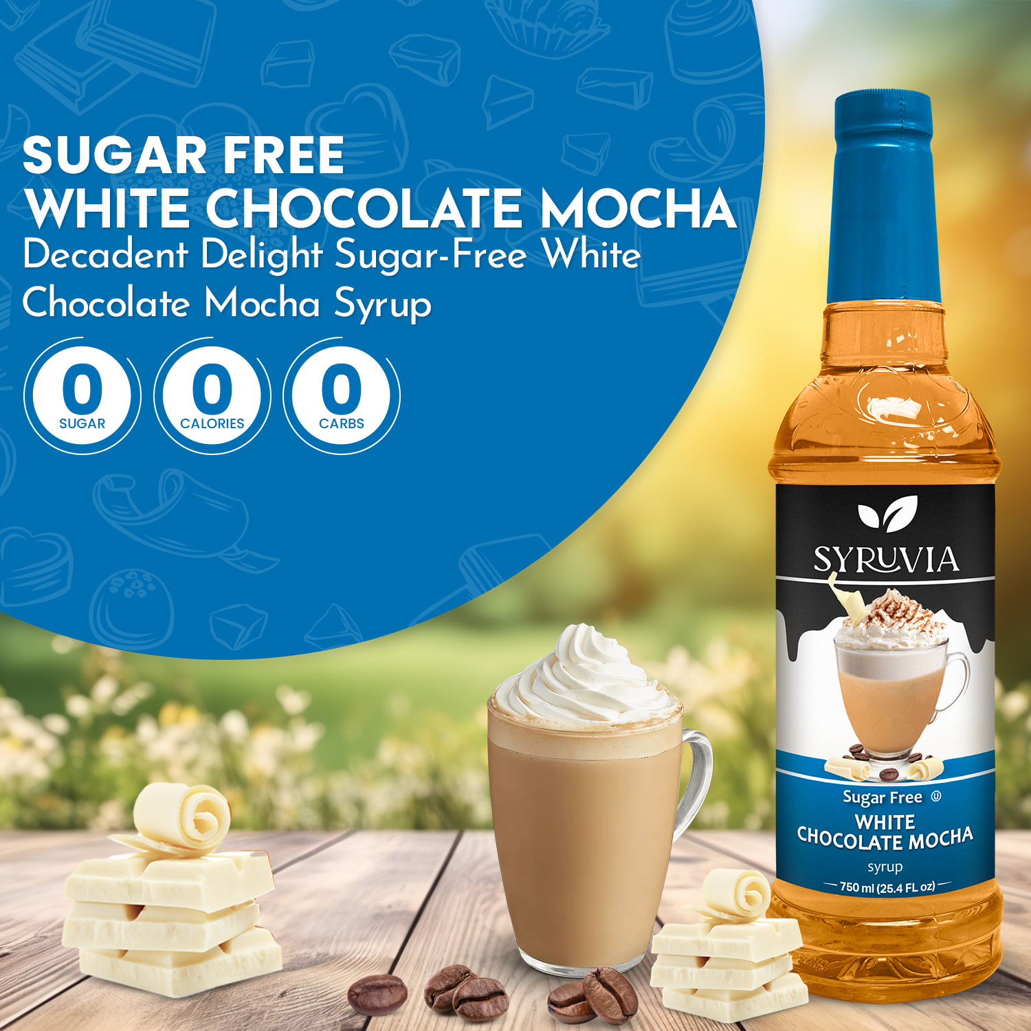 white chocolate syrup sugar free 
